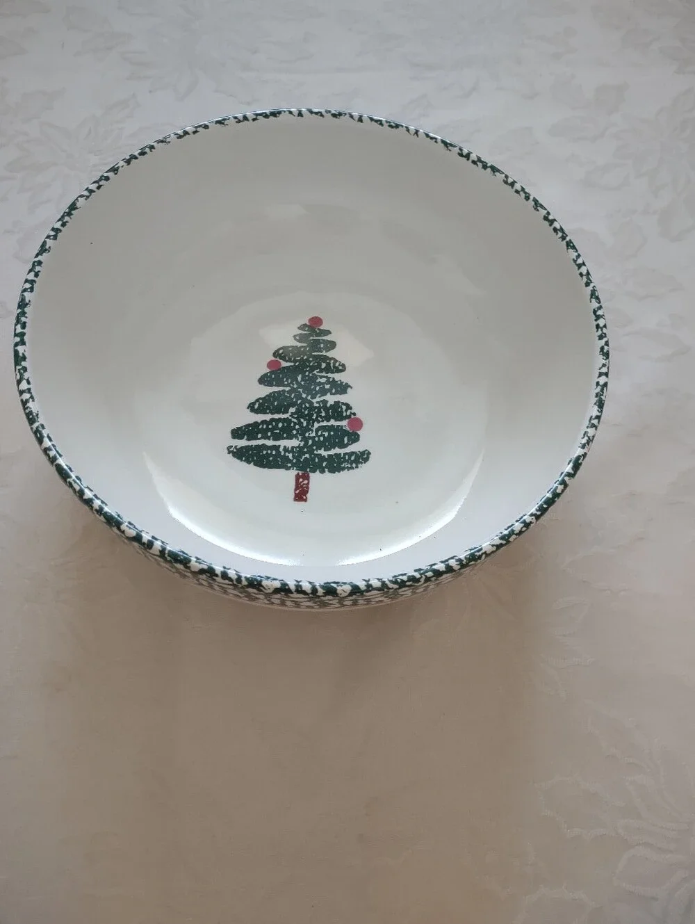 Furio Italy Vintage Large Bowl Ceramics Hand Painted Tree